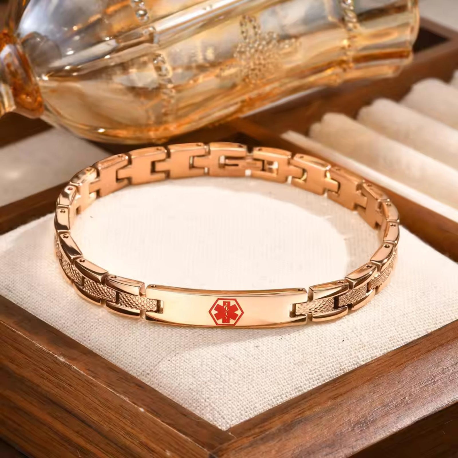 AuraMed Chiclet Medical ID Bracelet-Medical ID Bracelet-Auswara