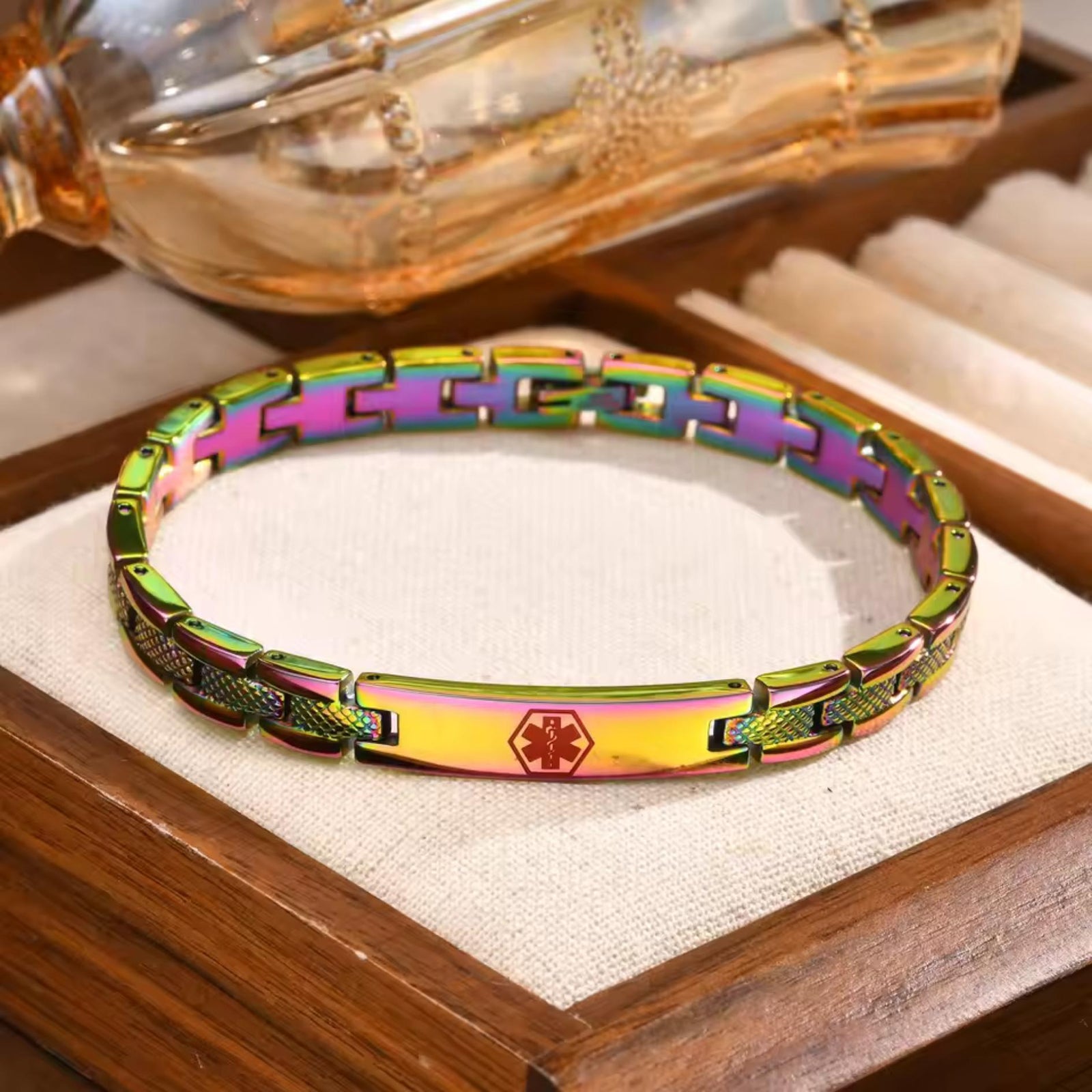 AuraMed Chiclet Medical ID Bracelet-Medical ID Bracelet-Auswara