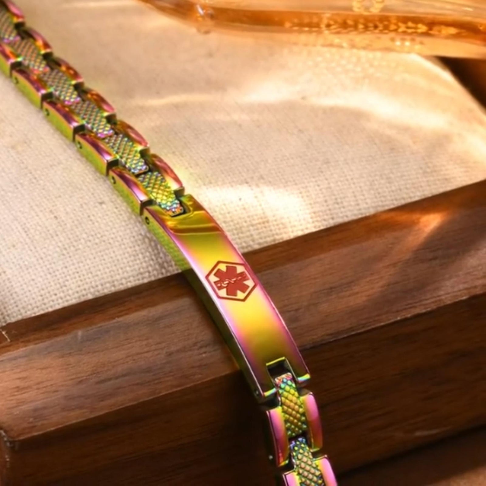 AuraMed Chiclet Medical ID Bracelet-Medical ID Bracelet-Auswara