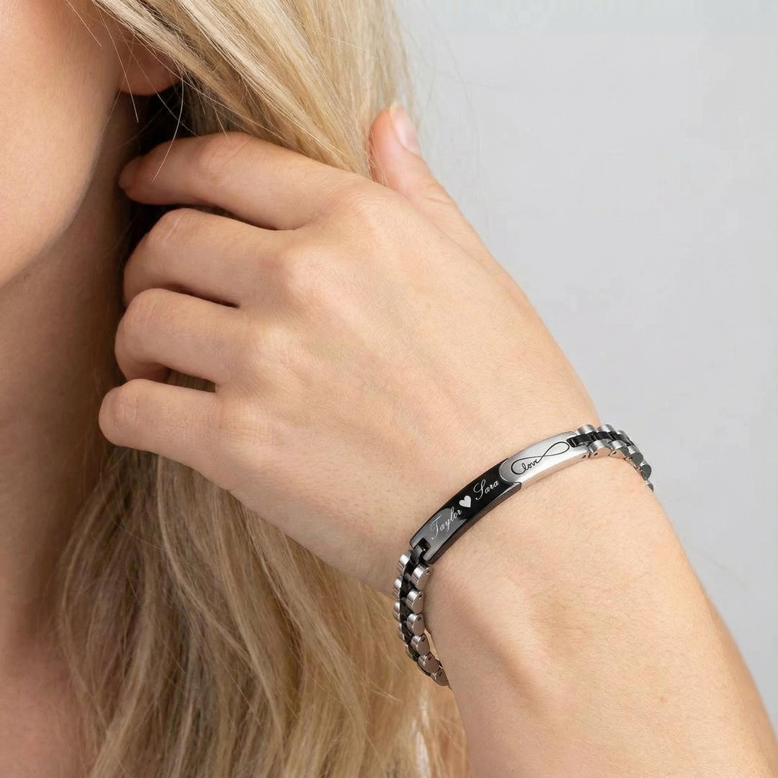 Aureon Link Personalised Bracelet-Personalised Bracelet-Auswara