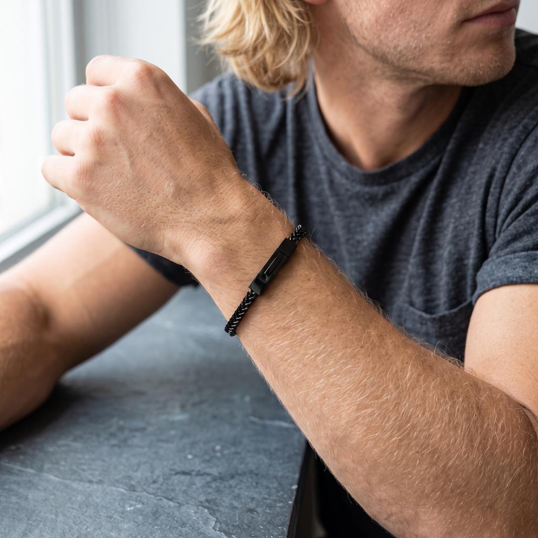 Axiom Personalised Stainless Steel Bracelet-Personalised Bracelet-Auswara