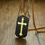Black & Gold Cross Necklace-Cross Necklace-Auswara
