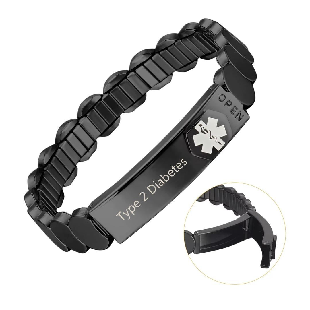 BlackVault Medical ID Bracelet-Medical ID Bracelet-Auswara