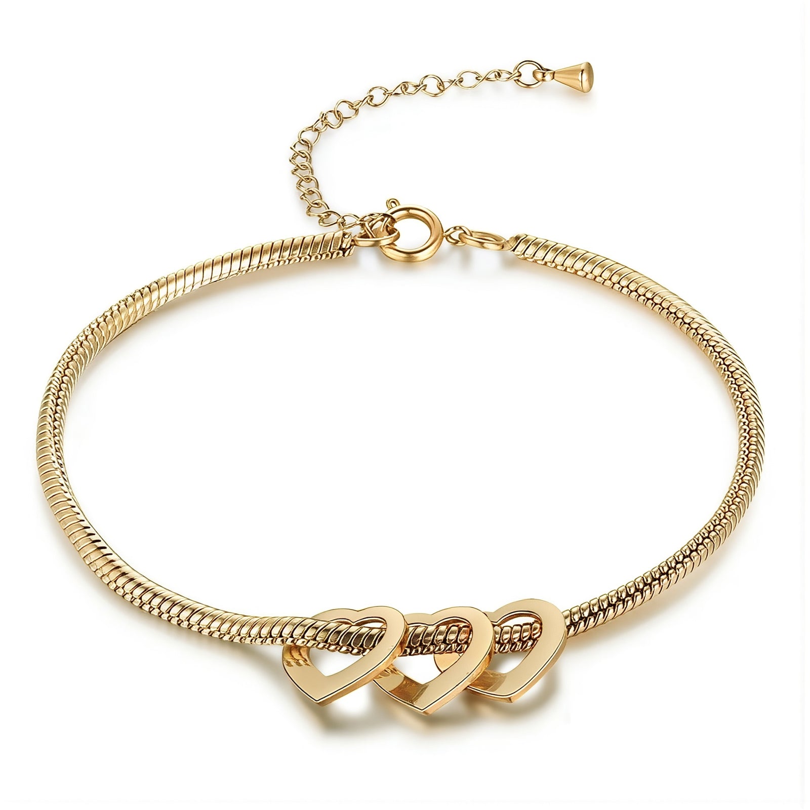 Celestine Heart Bracelet | Engraved Family Name Bracelet-Personalised Bracelet-Auswara