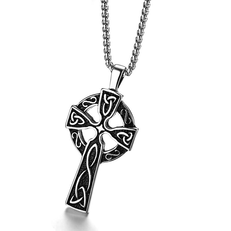 Celtic Cross Pendant Necklace-Cross Necklace-Auswara