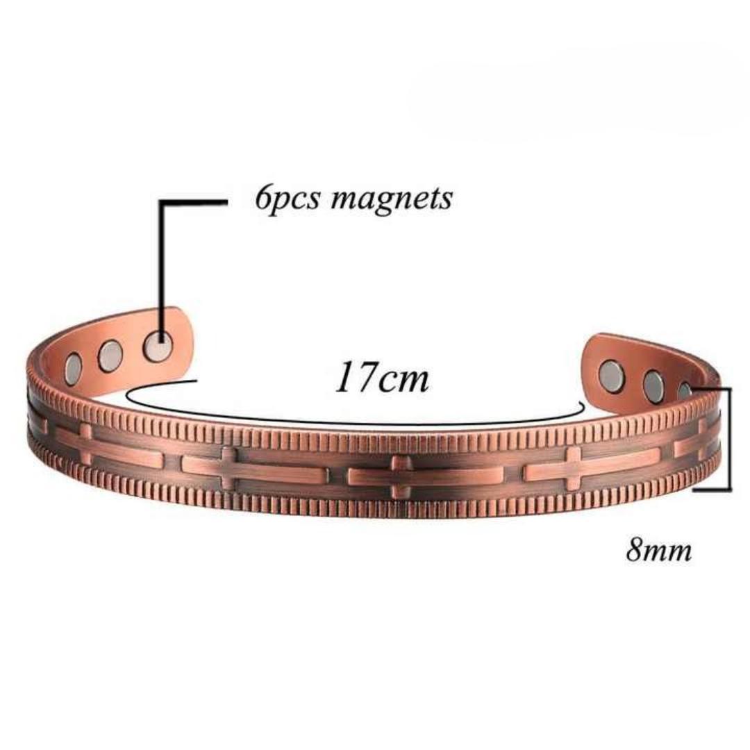 Divine Path Copper Cuff – Light-Revealed Edition for Her-Cross Bracelet-Auswara
