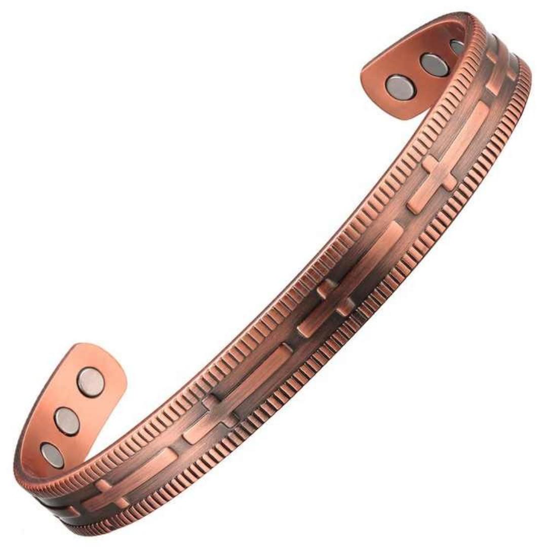 Divine Path Copper Cuff – Light-Revealed Edition for Her-Cross Bracelet-Auswara