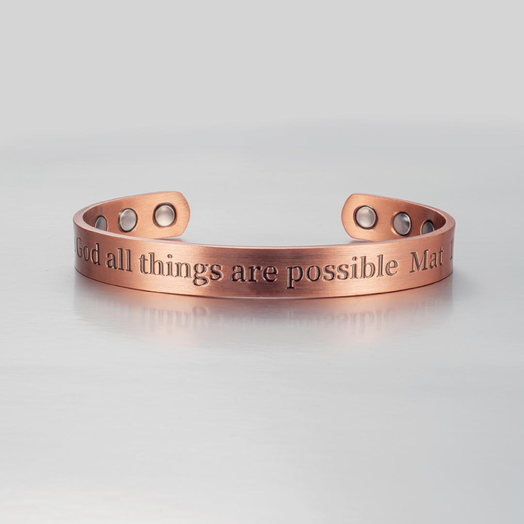 Divine Promise Copper Cuff – Light-Revealed Edition for Her-Cross Bracelet-Auswara