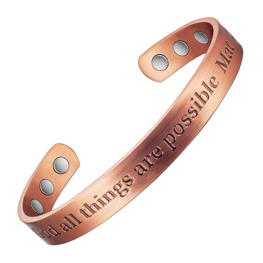 Divine Promise Copper Cuff – Light-Revealed Edition for Her-Cross Bracelet-Auswara