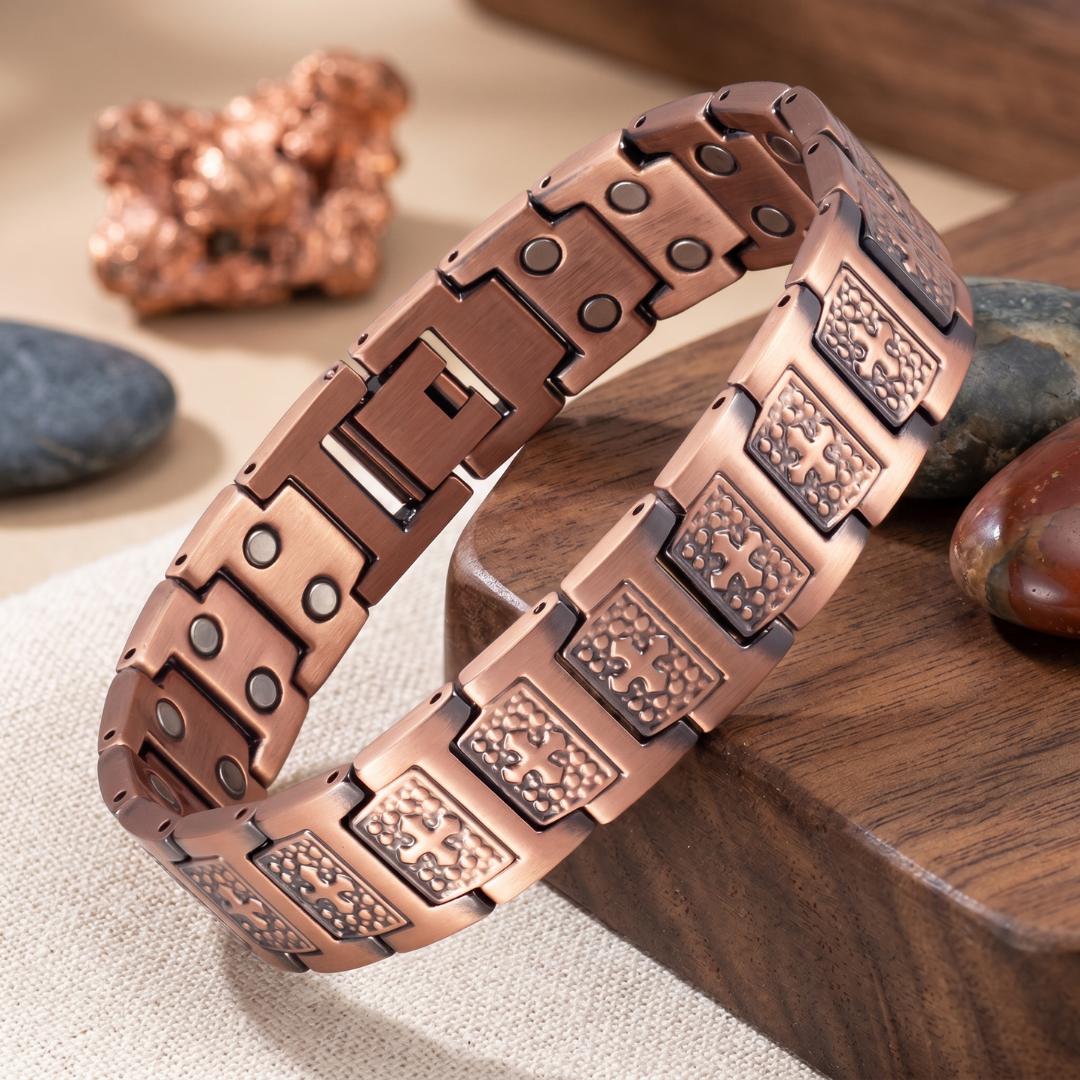 Dominion Copper Cross Bracelet-Cross Bracelet-Auswara