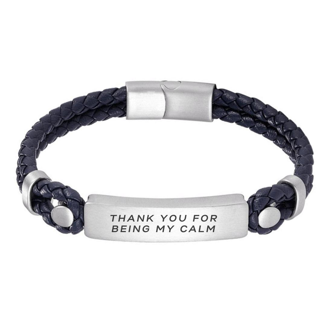 Engraveable InscribeLock Leather Bracelet (OLD TEMPLATE)-Personalised Bracelet-Auswara