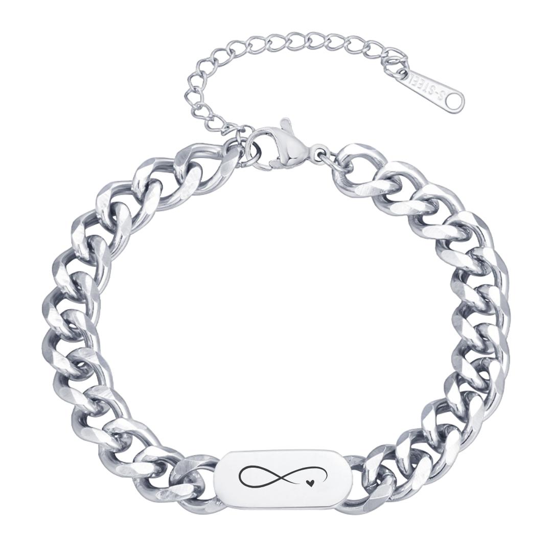 Eternal Link Personalised Couples Bracelet-Couple Bracelet-Auswara