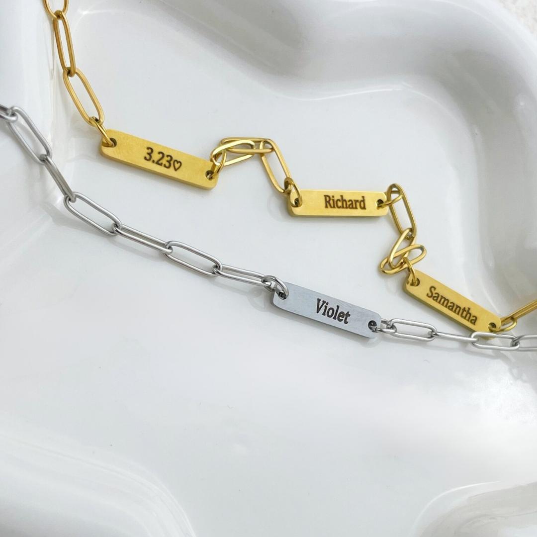 EverLink Women's Personalised Bar Bracelet-Women Bracelets-Auswara