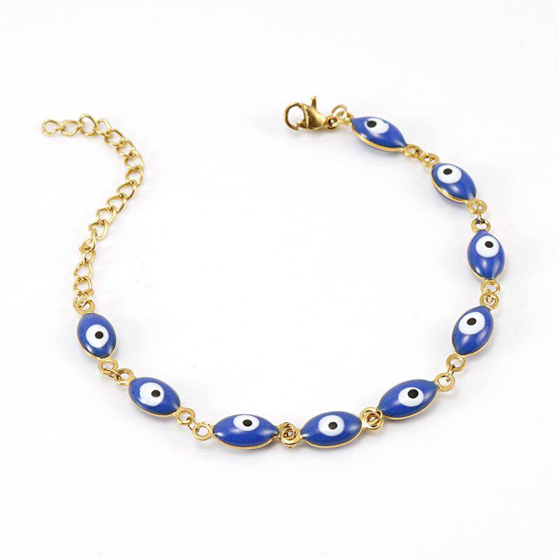 Evil Eye Adjustable Chain Bracelet-Evil Eye Bracelet-Auswara