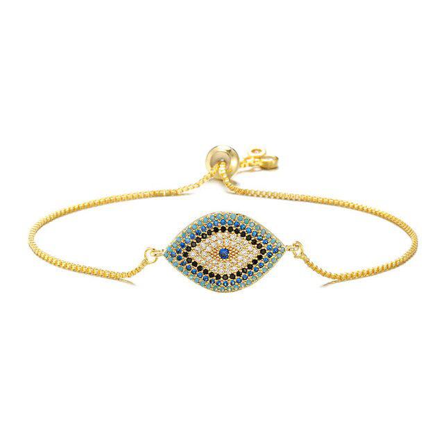 Evil Eye Slider Chain Bracelet-Evil Eye Bracelet-Auswara