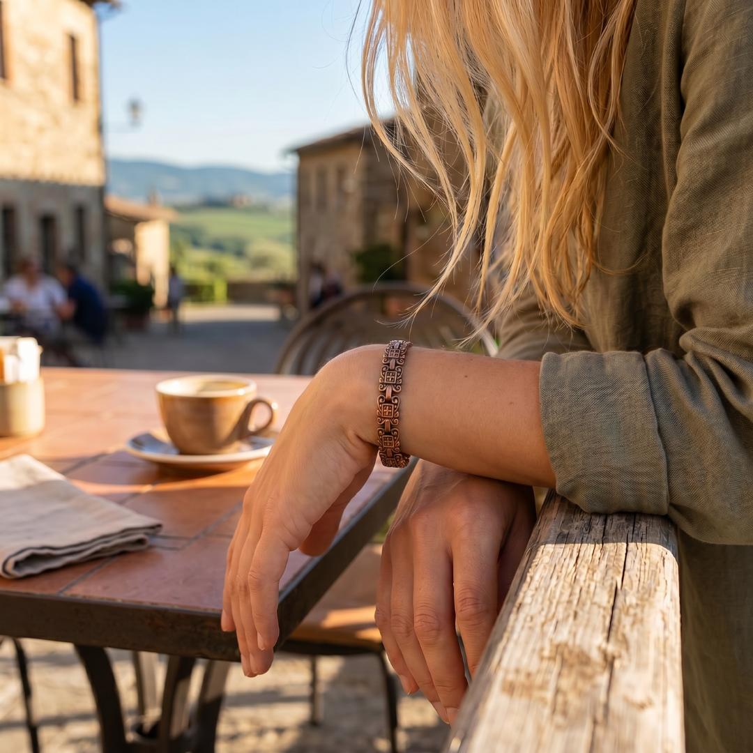 FaithBloom Copper Bracelet-Cross Bracelet-Auswara