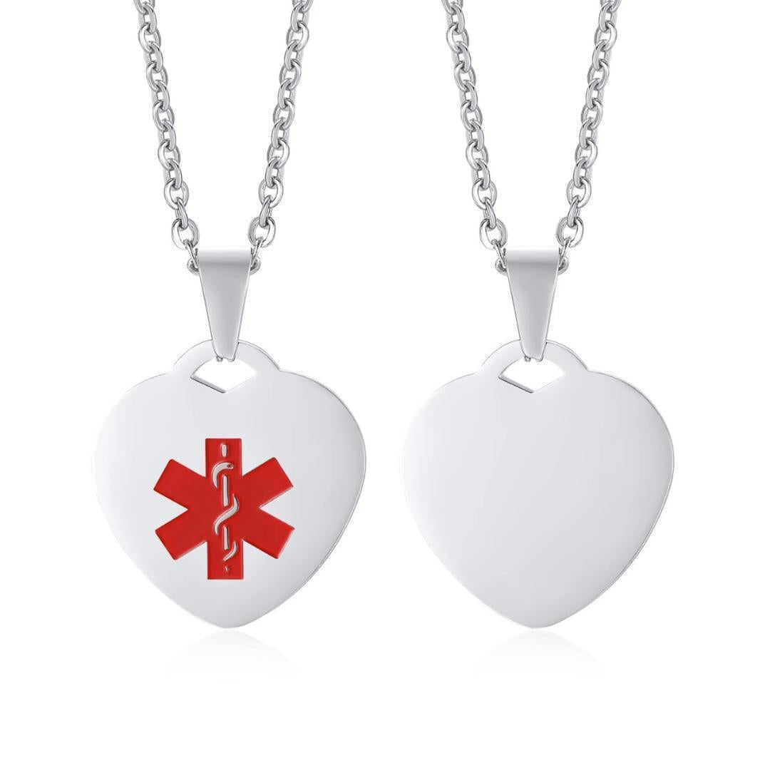 Guardian Heart Medical ID Necklace-Medical Necklace-Auswara