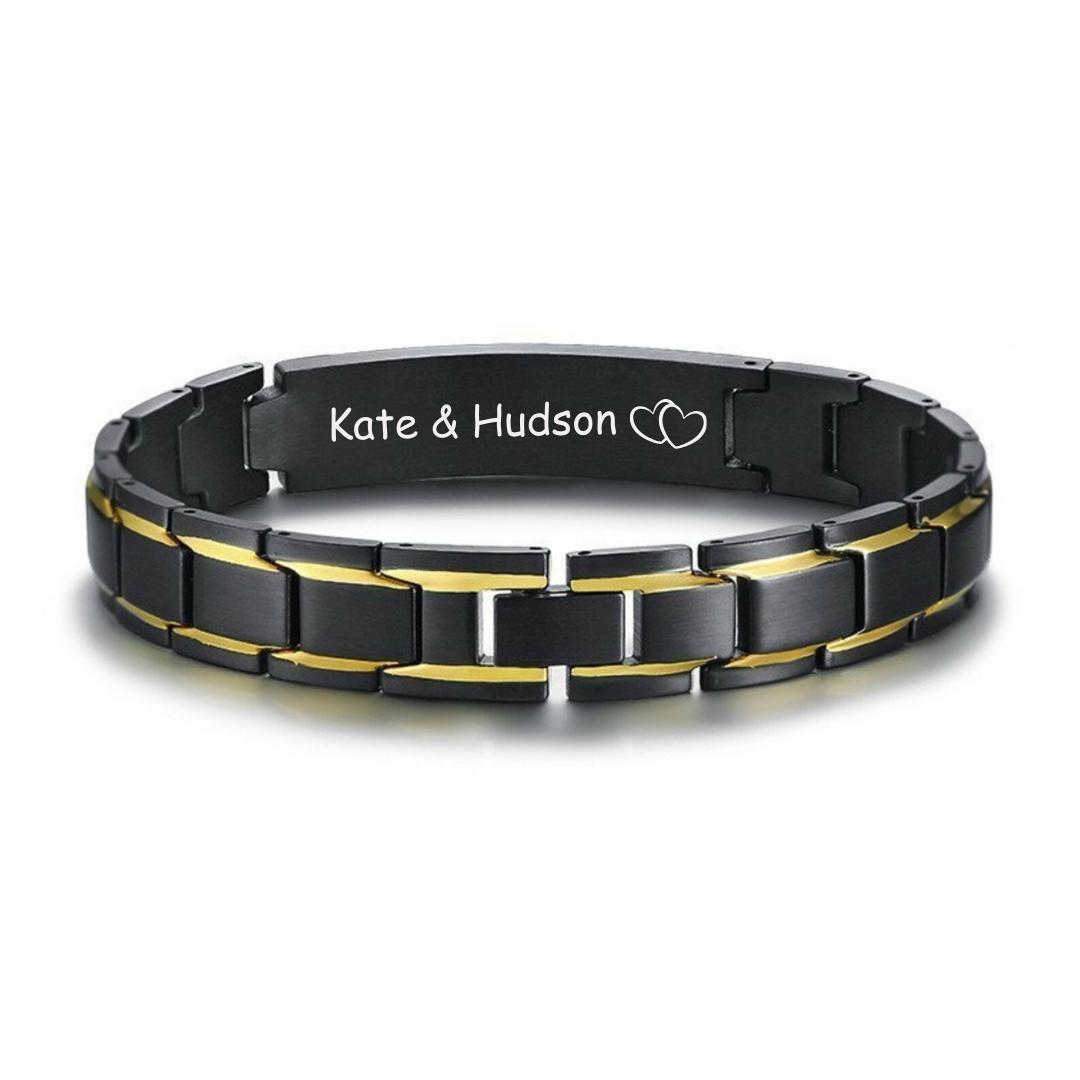 Heritage Stripe Personalised Bracelet-Personalised Bracelet-Auswara