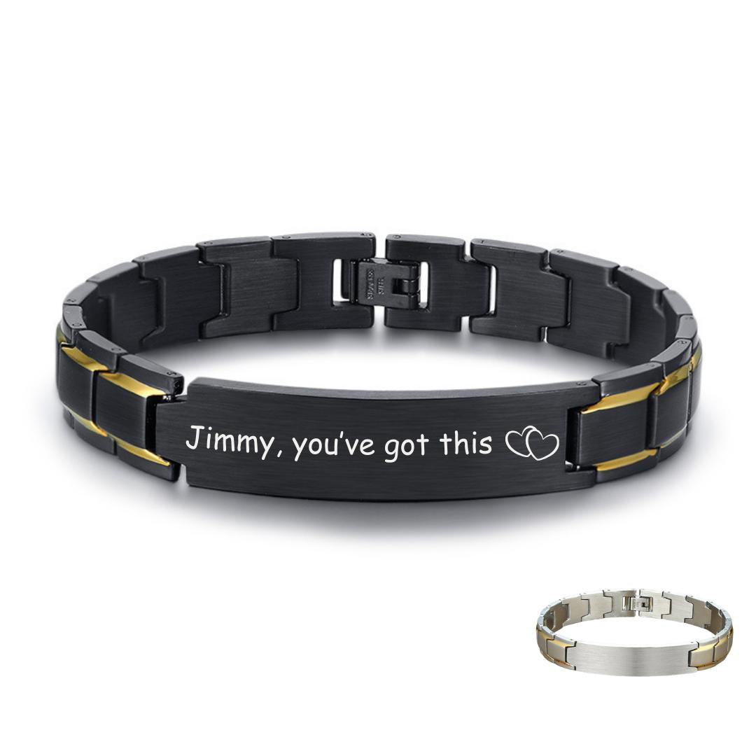 Heritage Stripe Personalised Bracelet-Personalised Bracelet-Auswara