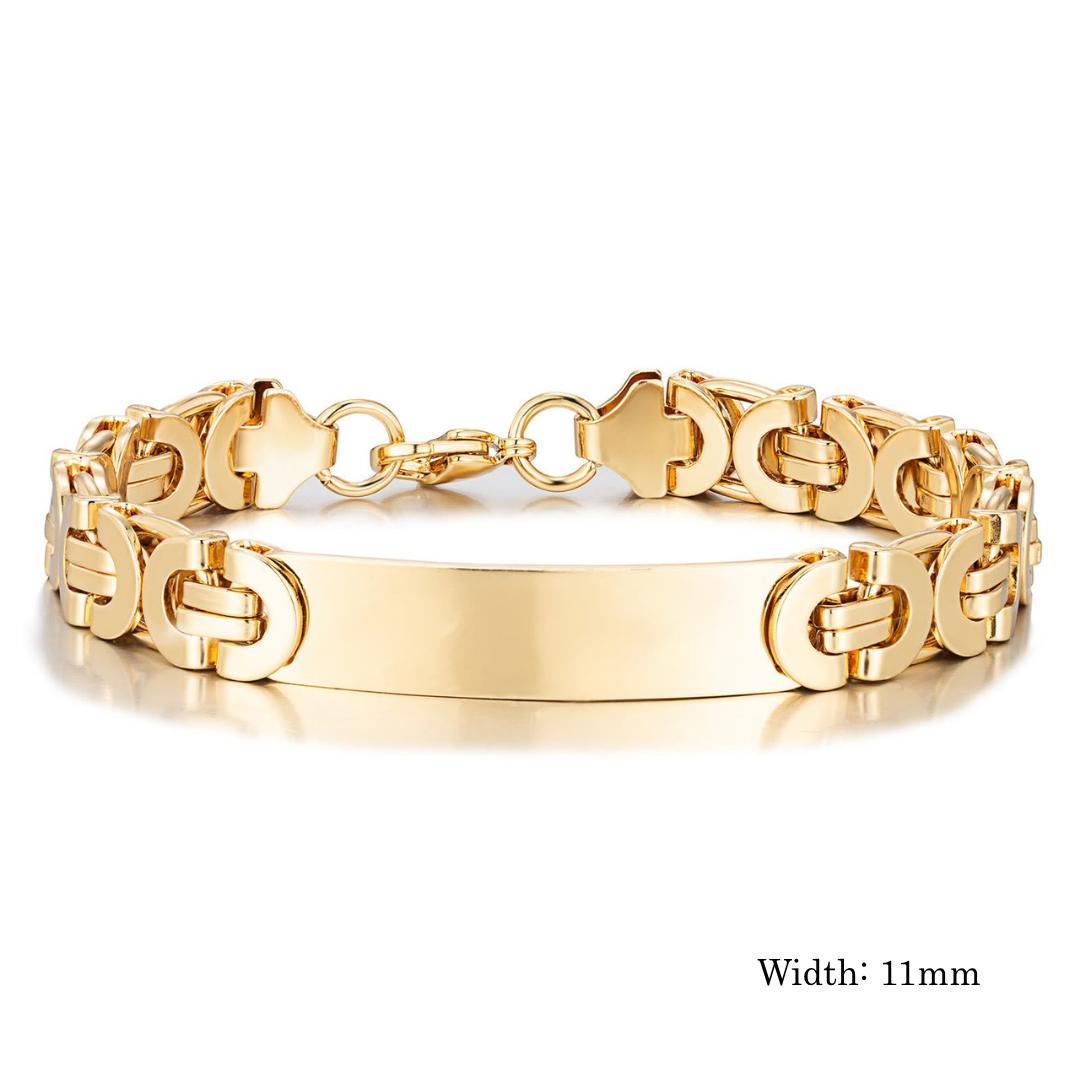 Imperial Personalised Men's Stainless Steel Bracelet-Personalised Bracelet-Auswara