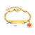 Kids Gold Colour Medical Alert Chain Bracelet-Kids Medical Alert Bracelet-Auswara