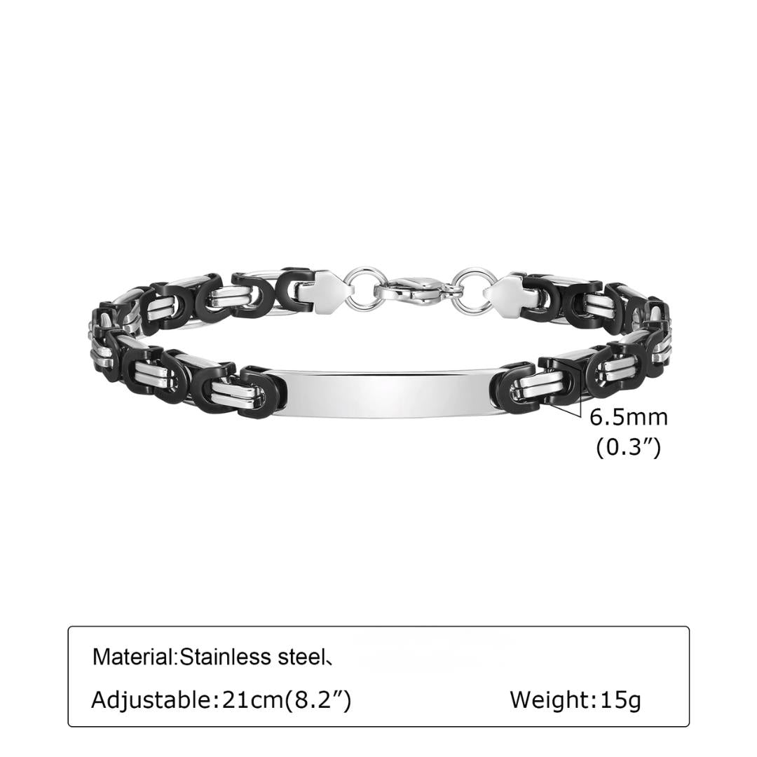 LinkEdge Personalised Men’s Bracelet-Personalised Bracelet-Auswara