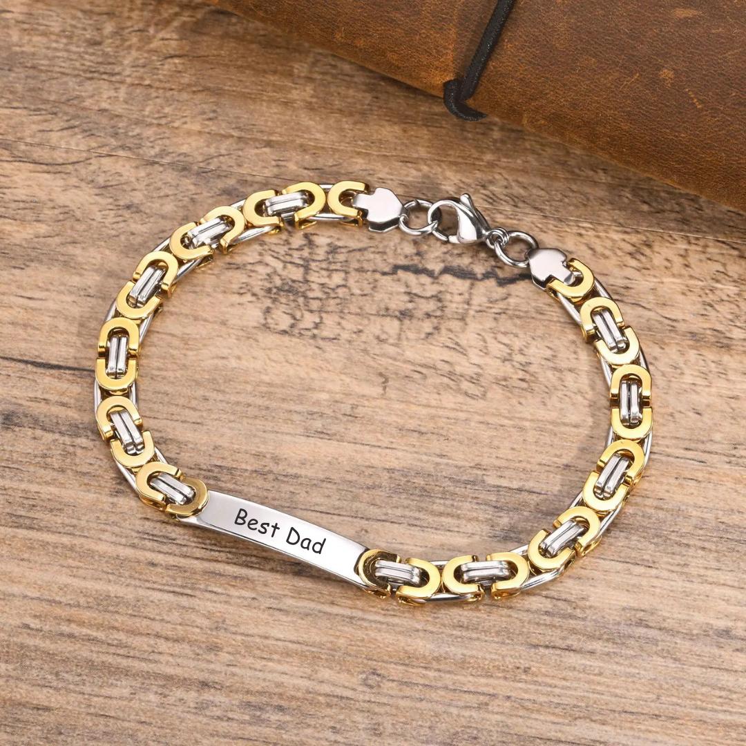 LinkEdge Personalised Men’s Bracelet-Personalised Bracelet-Auswara