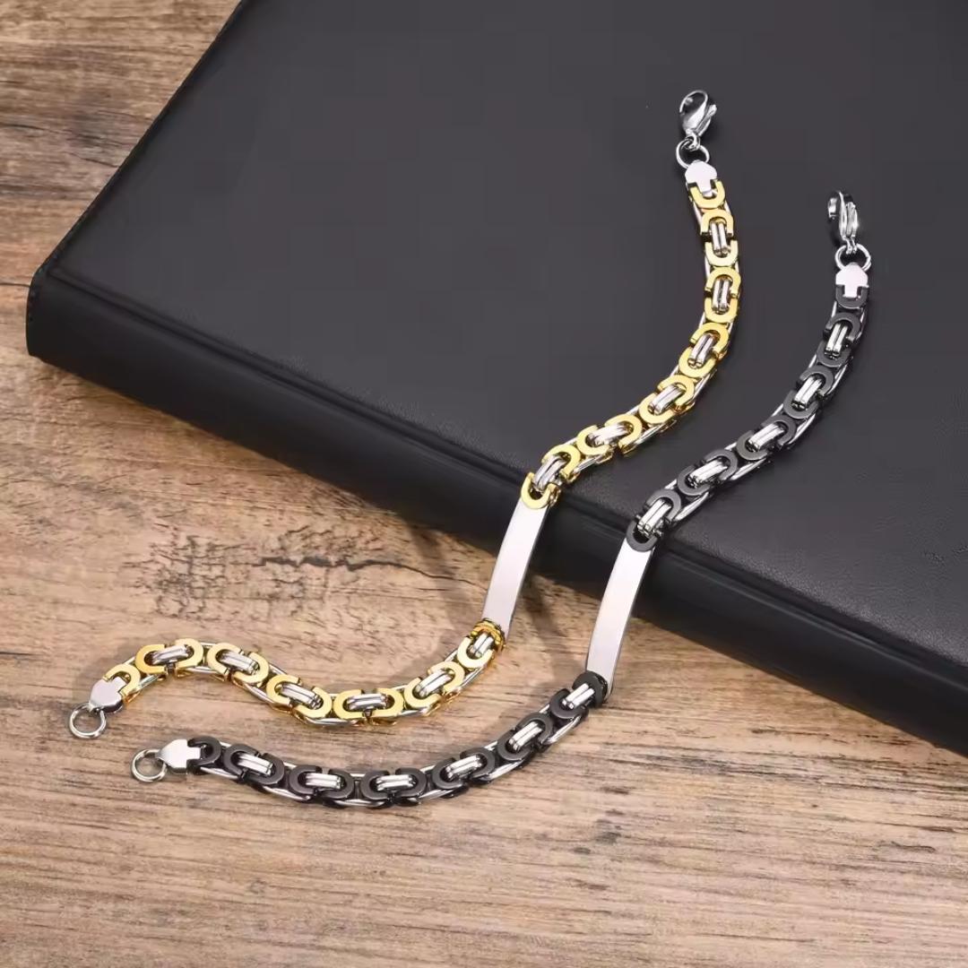 LinkEdge Personalised Men’s Bracelet-Personalised Bracelet-Auswara