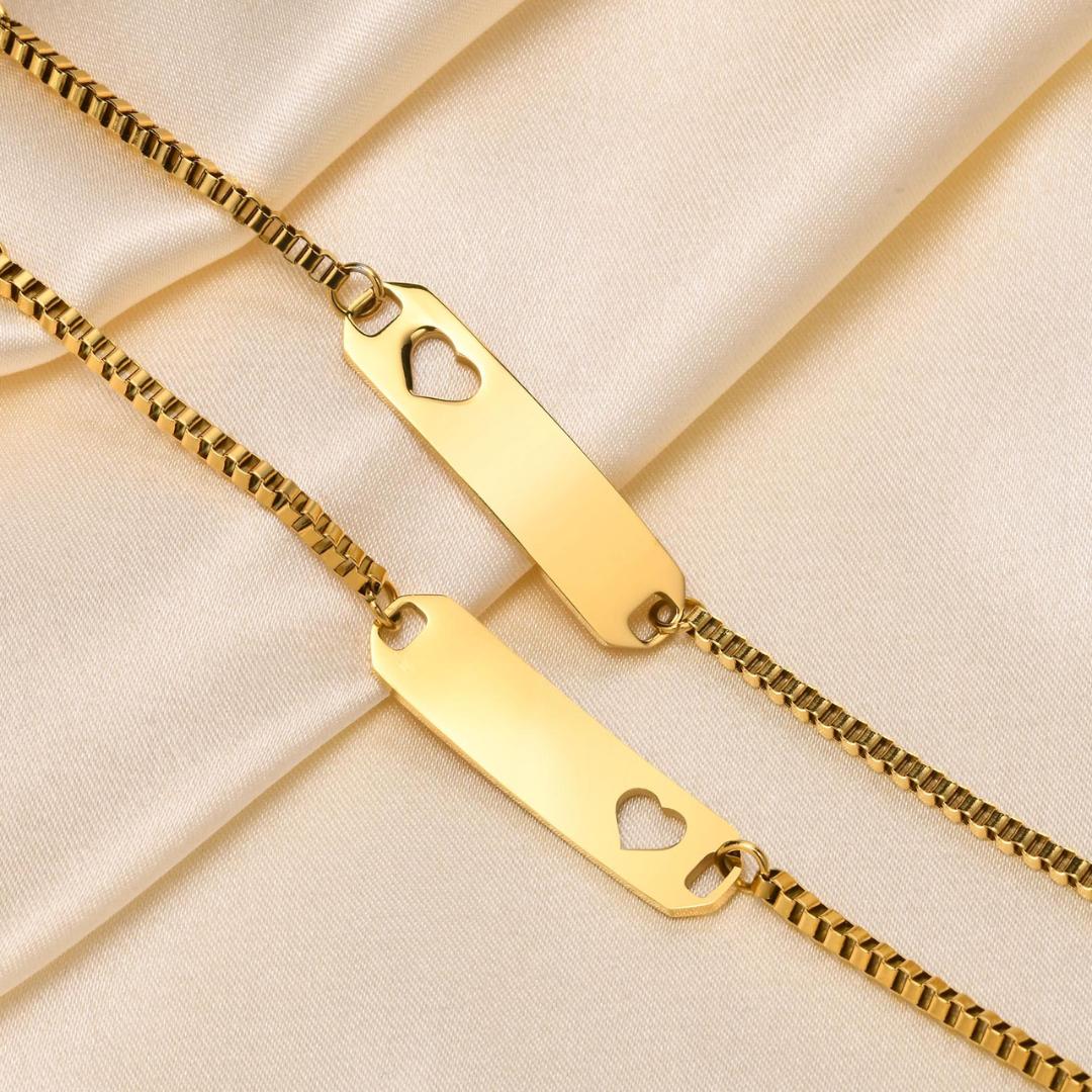 Little Heart Personalised ID Bracelet-Kids Bracelet-Auswara