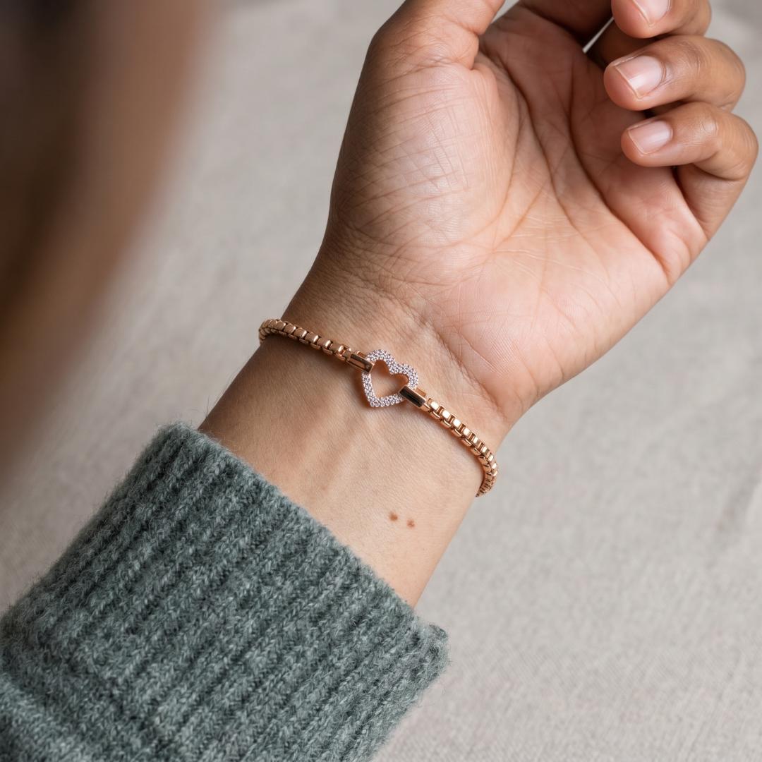 Lustre Heart Women’s Medical ID Bracelet-Medical ID Bracelet-Auswara