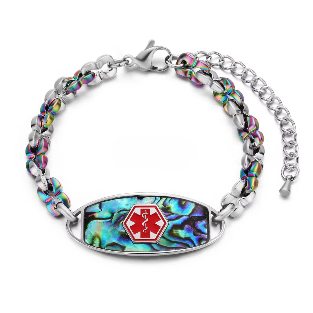 Luxe Petal Medical ID Bracelet-Medical ID Bracelet-Auswara