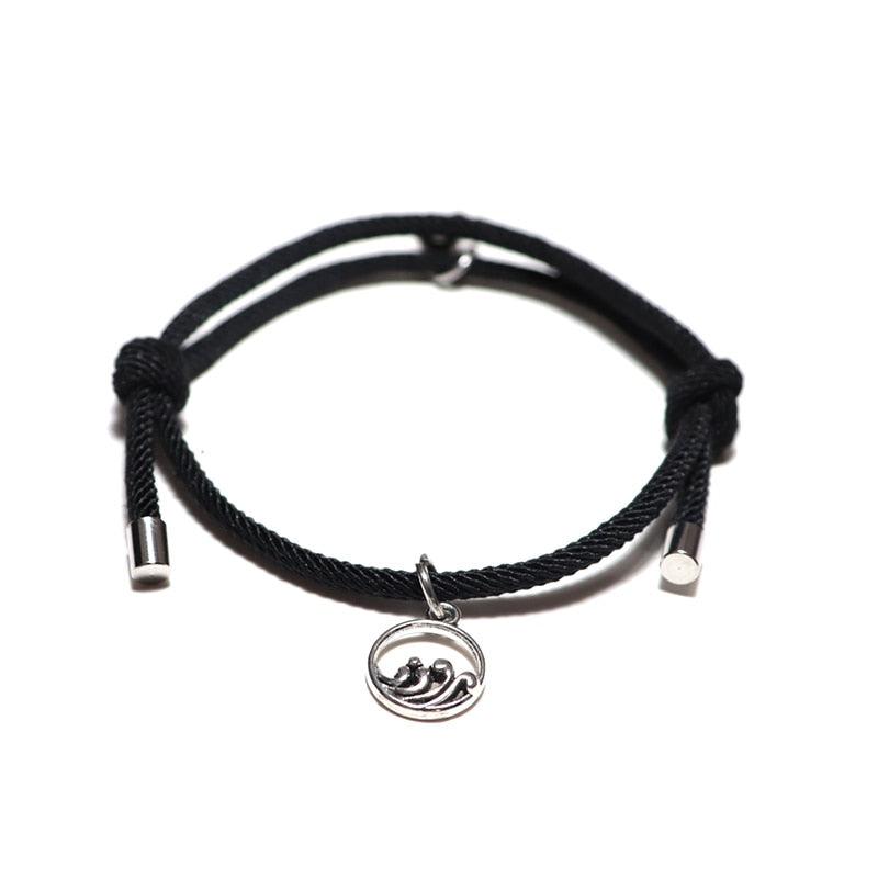 Magnetic Black Rope Friendship Bracelets-Friendship Bracelets-Auswara