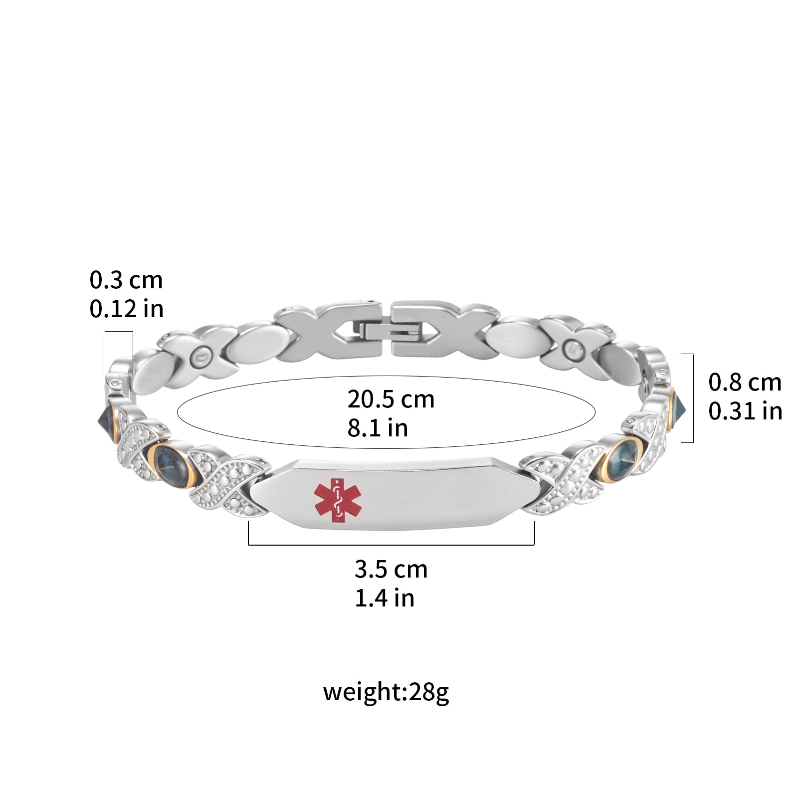 Magnolia Spark Medical ID Bracelet