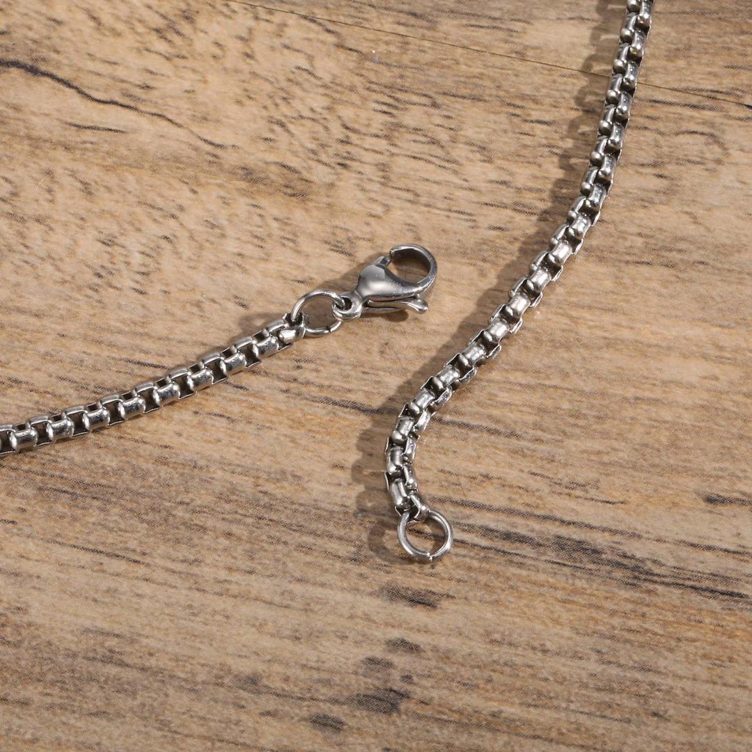 Onyx Edge Stainless Steel Cross Necklace-Cross Necklace-Auswara