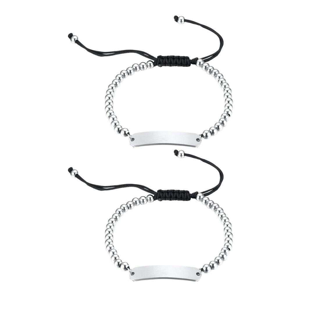 Personalised Couples Matching Bead Bracelets-Couple Bracelet-Auswara