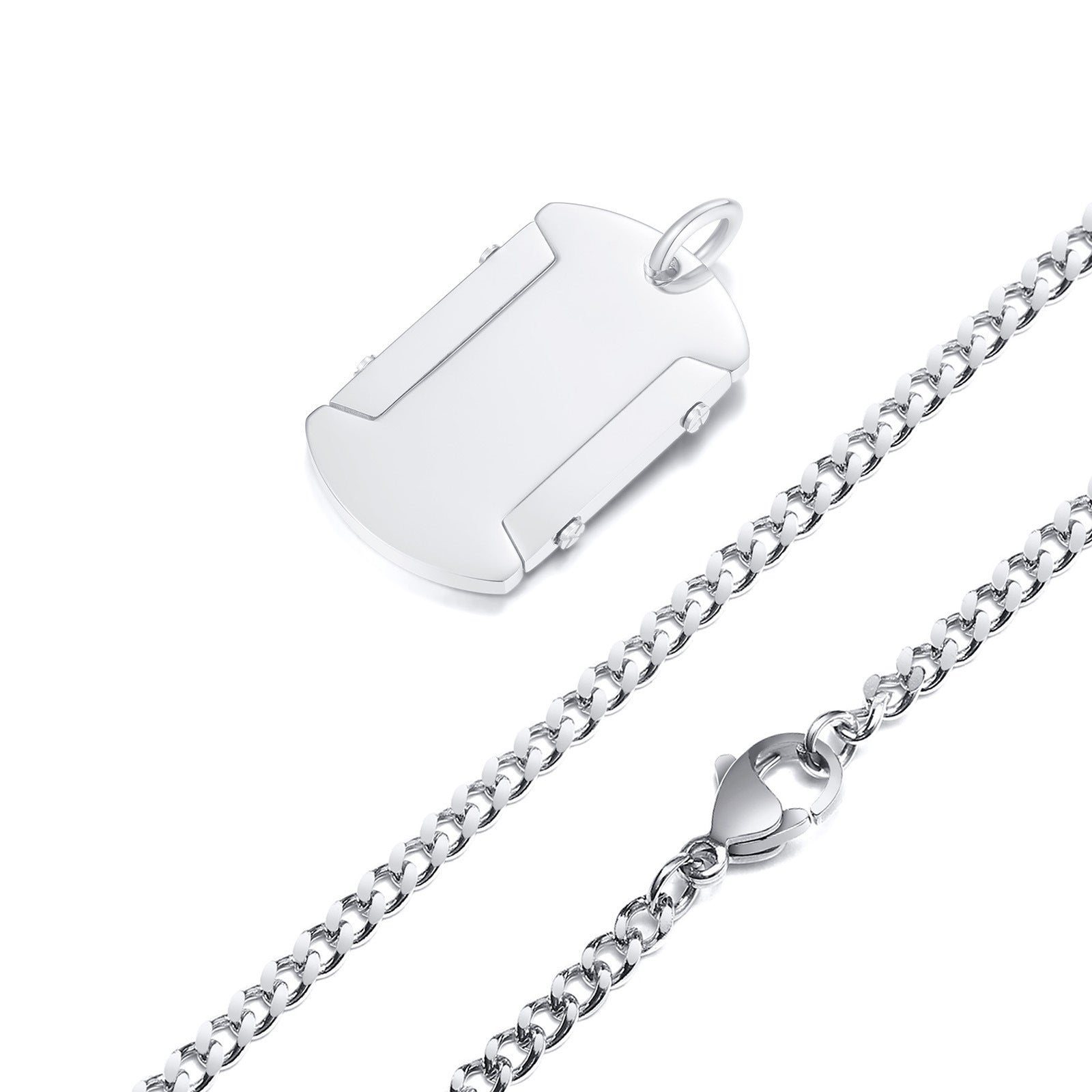 Personalised ID Dog Tag Necklace-Personalised Necklace-Auswara