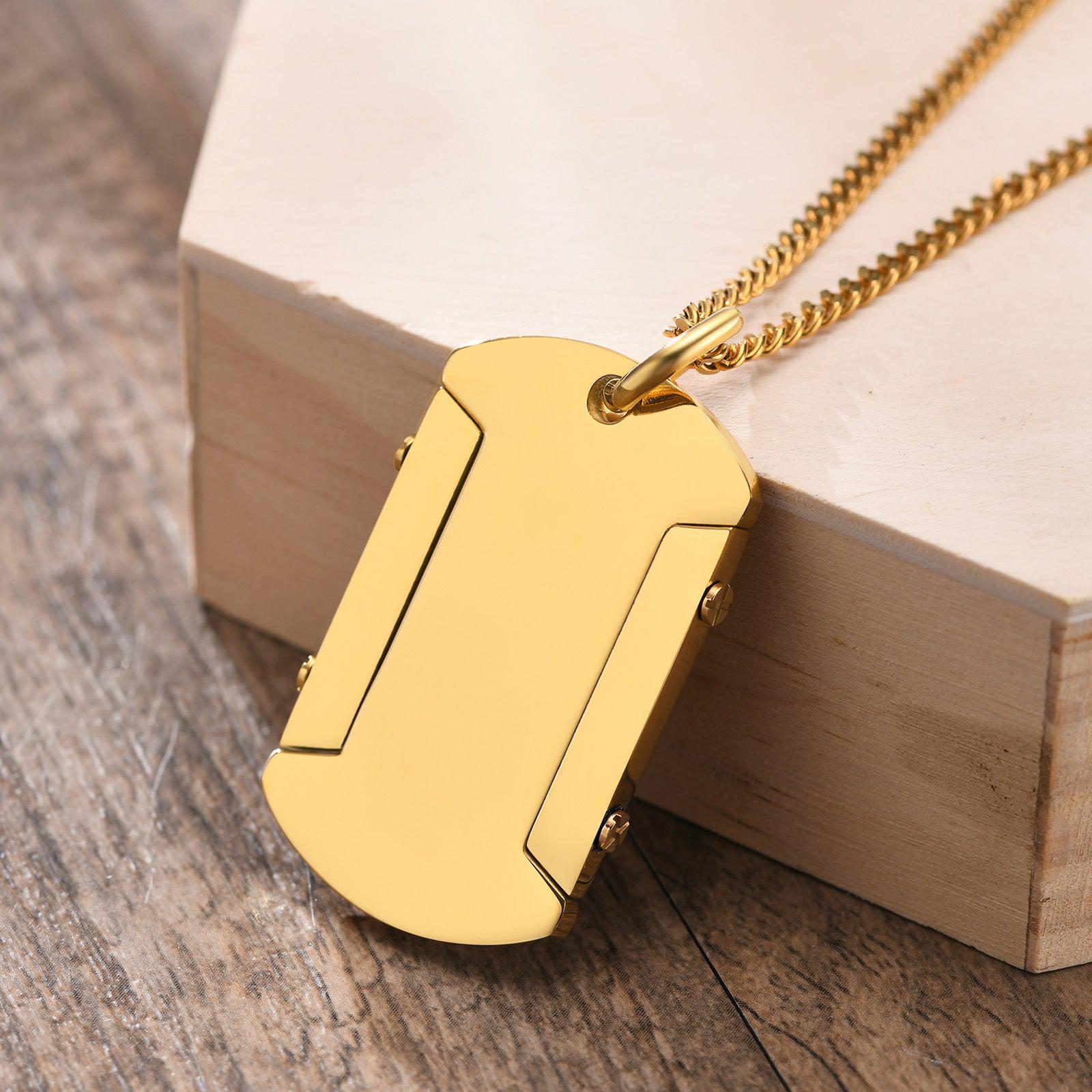 Personalised ID Dog Tag Necklace-Personalised Necklace-Auswara