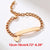 Personalised Kids & Tweens ID Bracelet with Heart Charm - Rose Gold-Kids Bracelet-Auswara