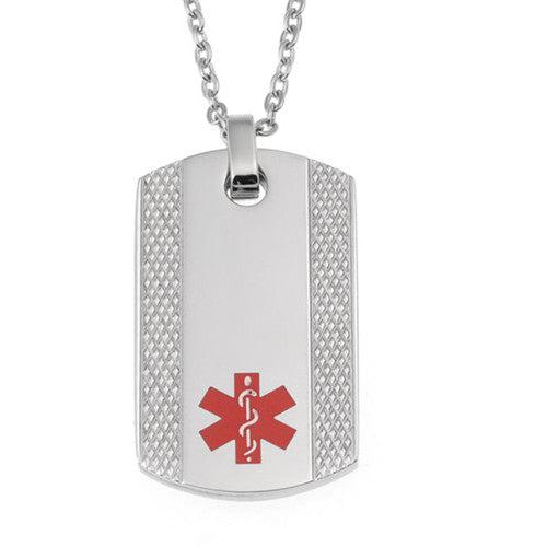 Personalised Medical Alert ID Tag Necklace-Medical Necklace-Auswara