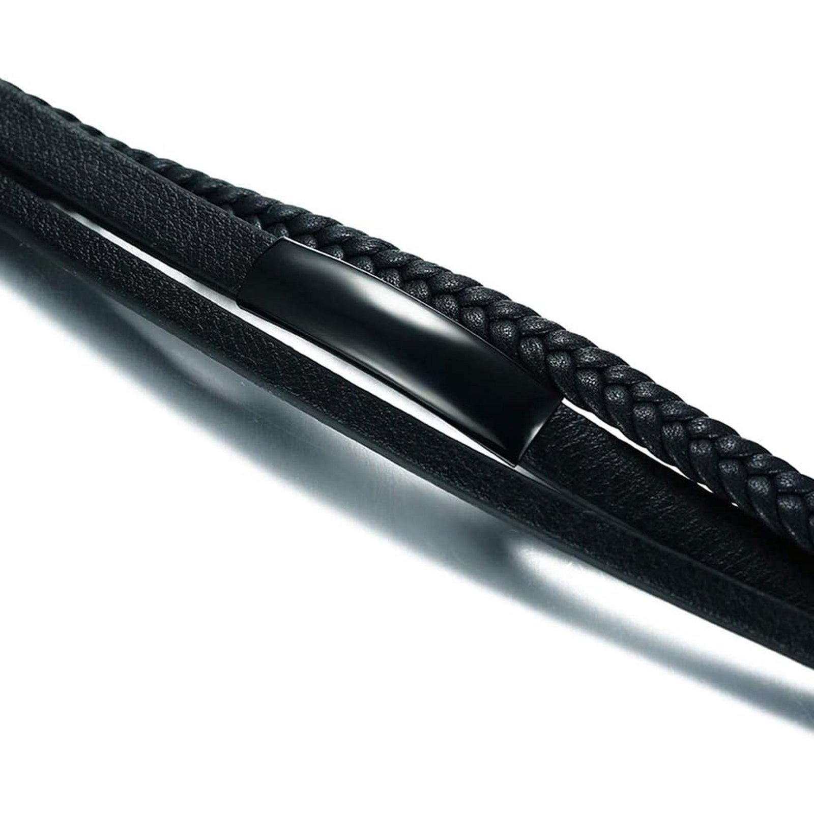 Personalised Three Layered Leather Bracelet (OLD TEMPLATE)-Personalised Bracelet-Auswara