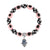 Pink & Grey Evil Eye Beads Bracelet with Hamsa Charm-Evil Eye Bracelet-Auswara