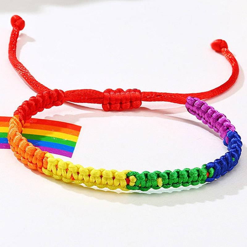 Pride Adjustable Rope Bracelet-LGBT Bracelet-Auswara