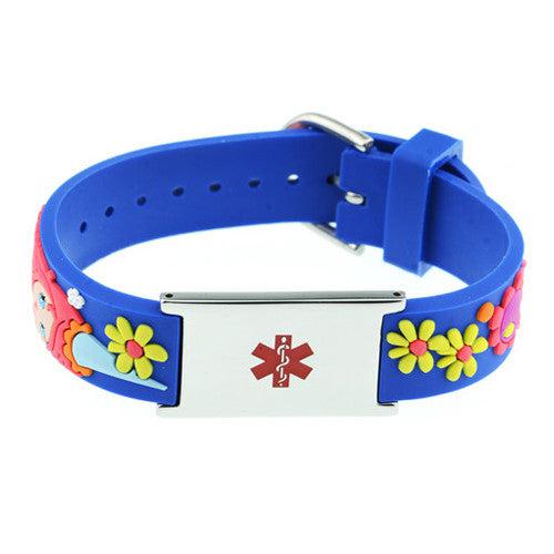 Princess & Flowers Kids Medical Alert Bracelet-Kids Medical Alert Bracelet-Auswara