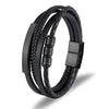 QuadraMark Custom Engraved Leather Bracelet