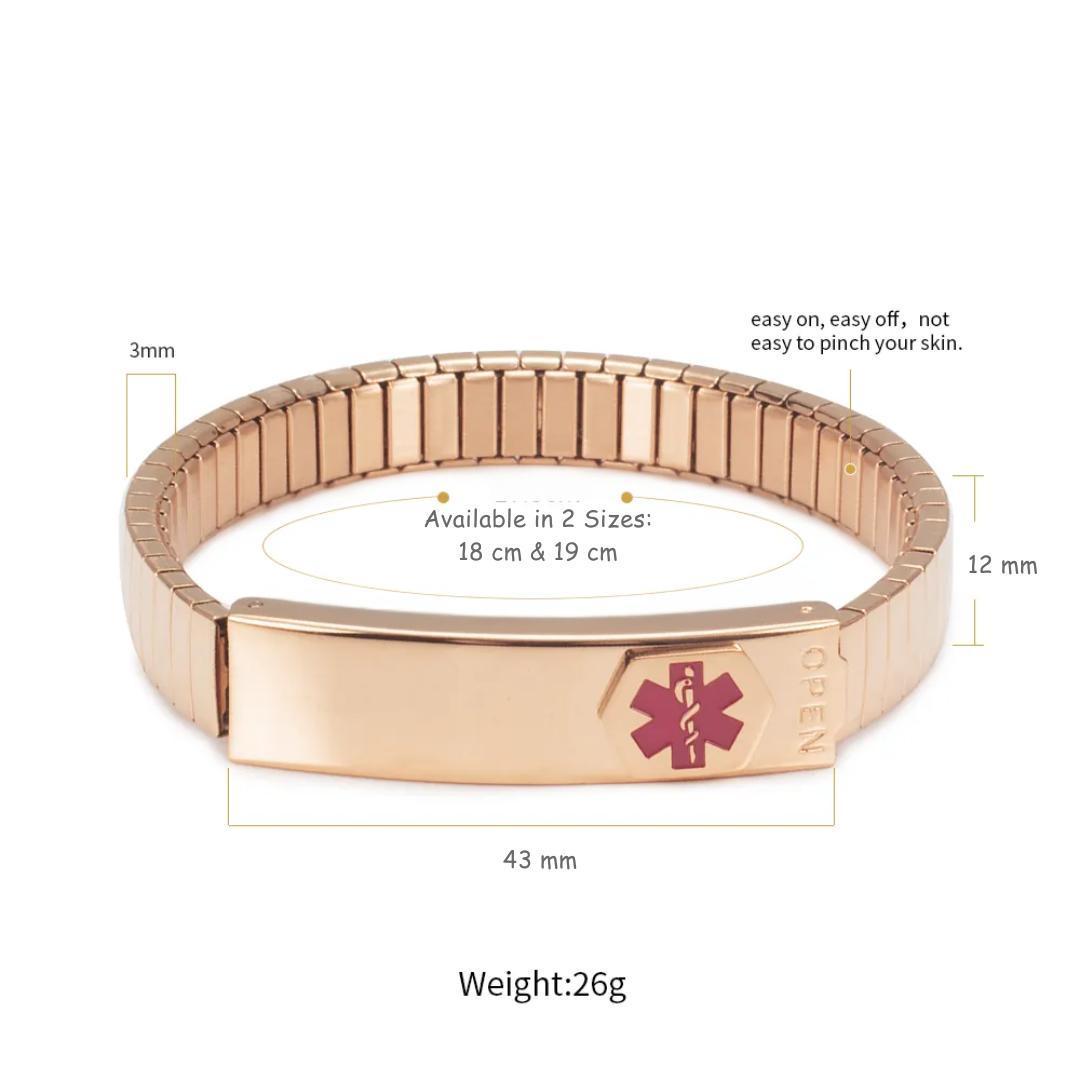 RoseVault Medical ID Bracelet-Medical ID Bracelet-Auswara