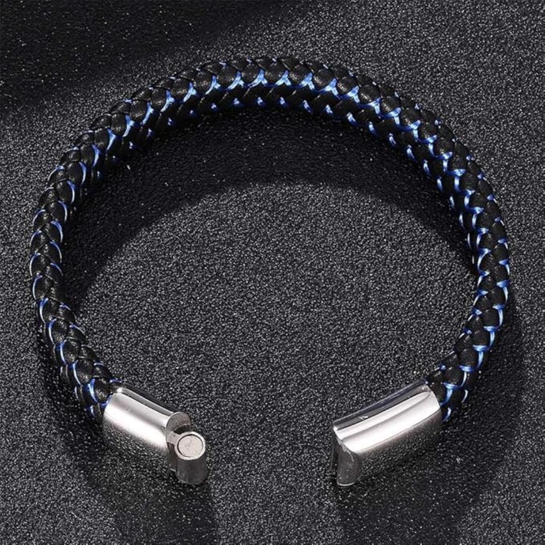 SafeChic Braided Leather Medical ID Bracelet-Medical ID Bracelet-Auswara