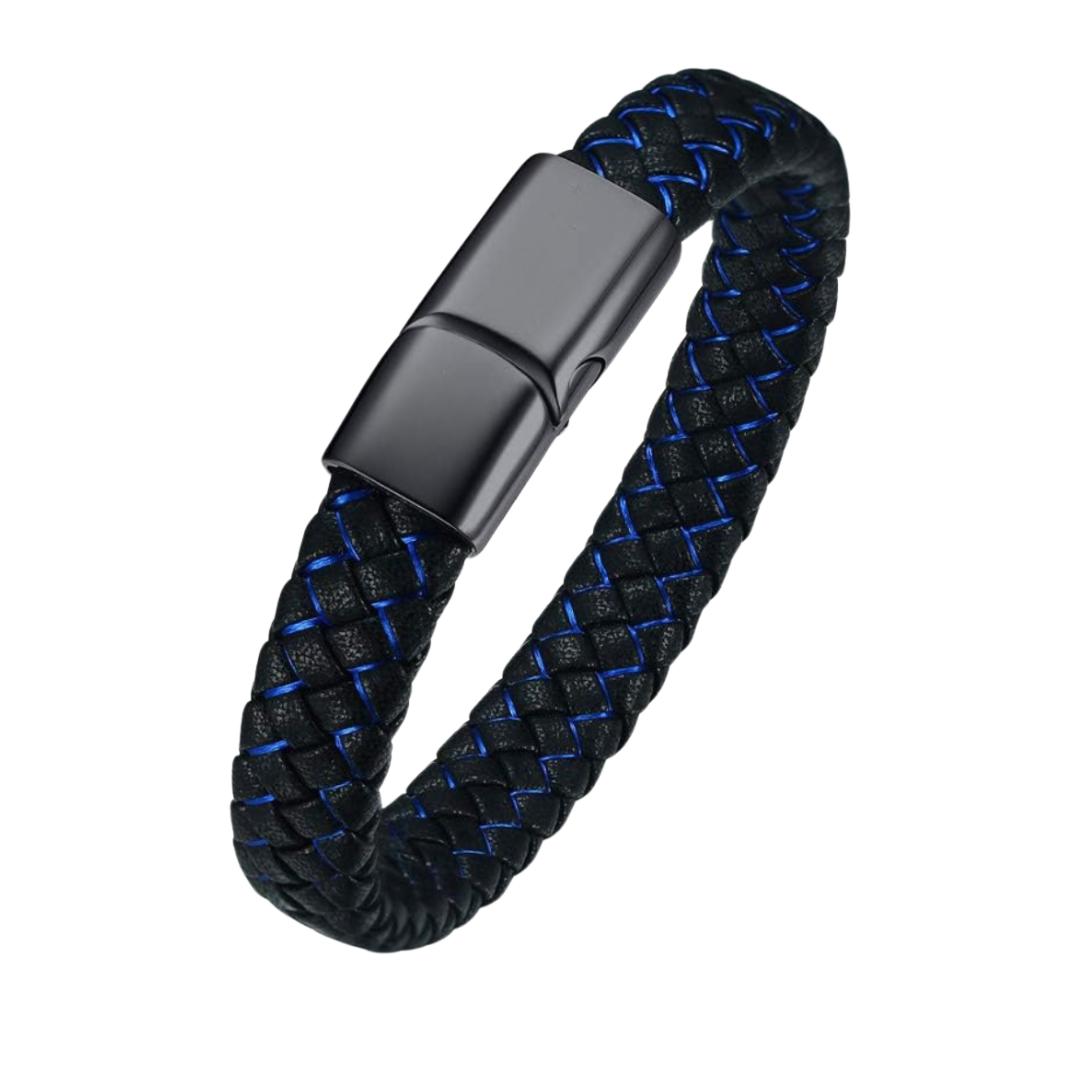 SafeChic Braided Leather Medical ID Bracelet-Medical ID Bracelet-Auswara