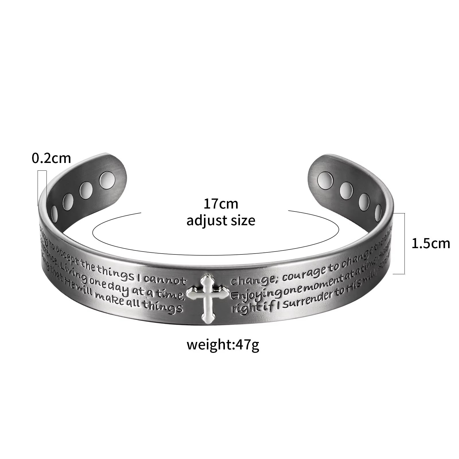 Serenity Light Custom Cuff - Limited Edition-Cross Bracelet-Auswara