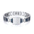 Silver & Blue Personalised Steel Bracelet-Personalised Bracelet-Auswara