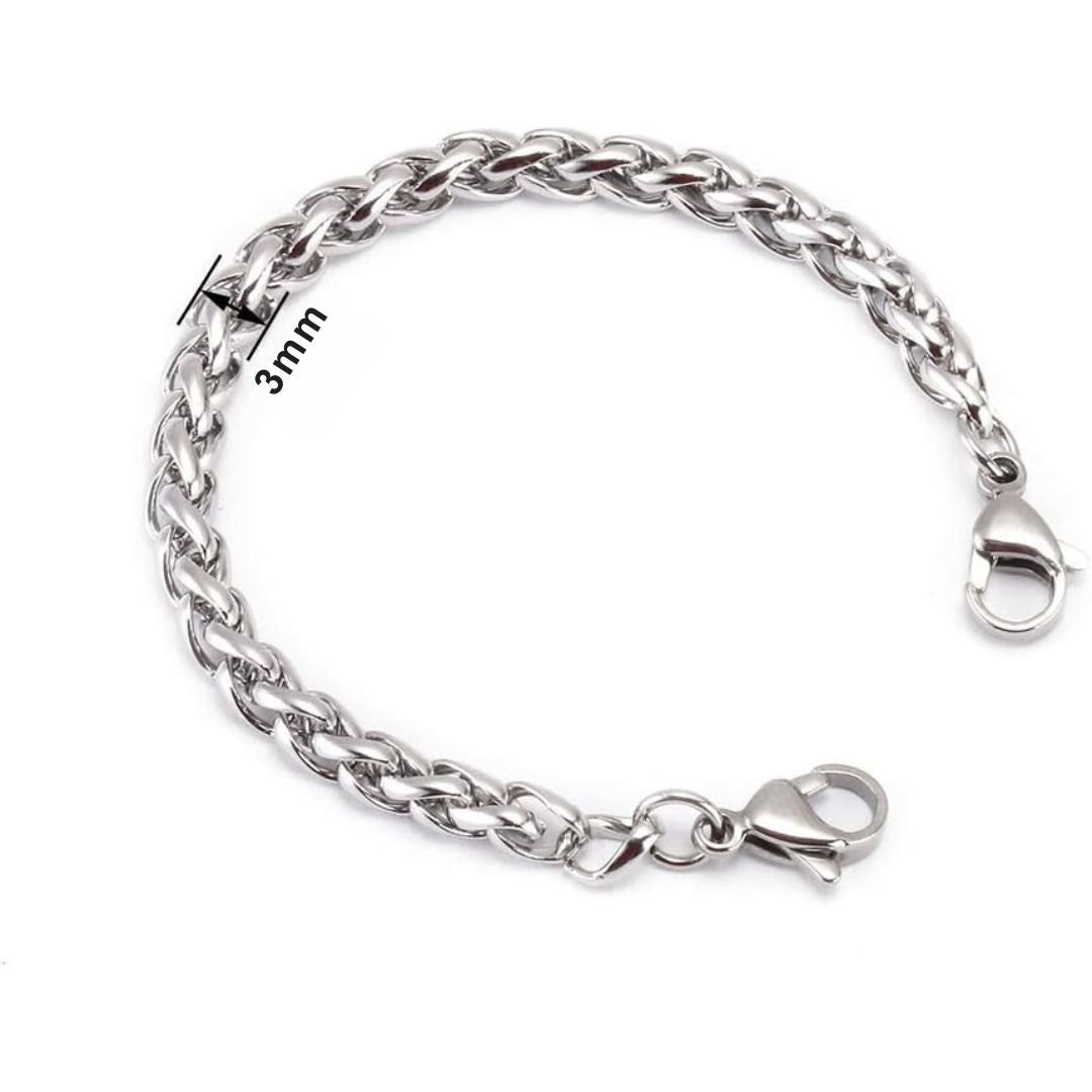 Silver Floral Medical ID Bracelet-Medical ID Bracelet-Auswara